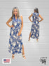 Sheath Silhouette V-Neckline Side Slit Maxi Dress - D052